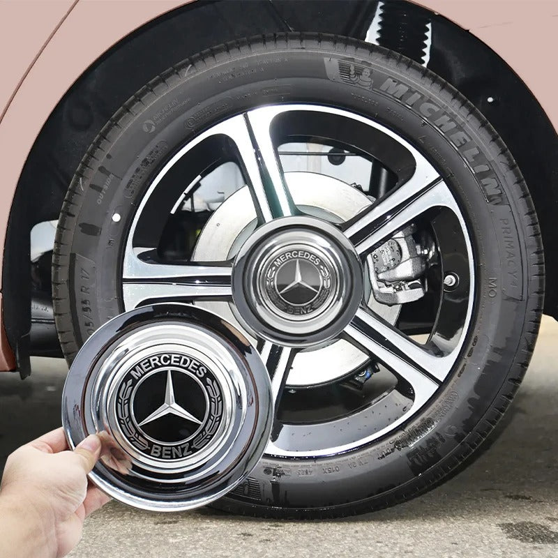 Car Craft Compatible With Mercedes A B C E S Class Ml Gl Gle Gls Cla Gla Glc Slk Maybach Amg Suspended Alloy Mag Wheel Rim Cap Rotating Hub Cover Assembly 18CM
