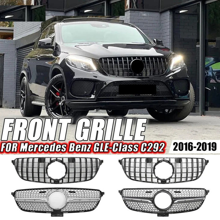 Car Craft Compatible With Mercedes Benz Gle Coupe W166 X166 C292 W292 2015-2019 Front Amg Bumper Show Grill  Gtr Black - CAR CRAFT INDIA