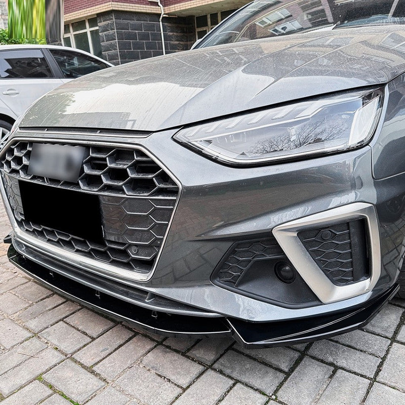 Car Craft Compatible With Audi S4 A4 B9.5 Sline 2020+ Front Bumper Lip Splitter Diffuser Skirst Flag Canard Carbon Fiber Look Zst-717 Cf