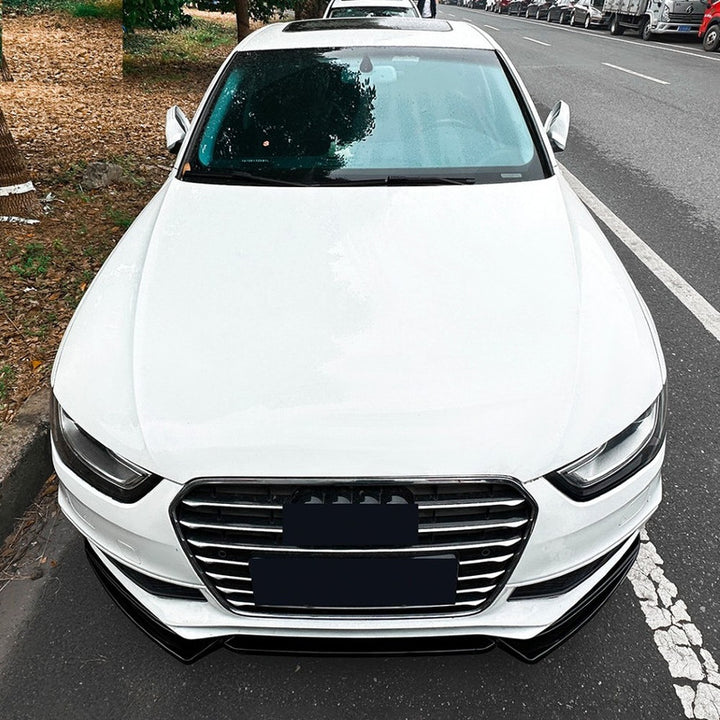 Car Craft Compatible With Audi A4 S4 B8.5 2013-2016 S Line Front Bumper Lip Skirt Splitter Spoiler Zst-1007 Glossy Black