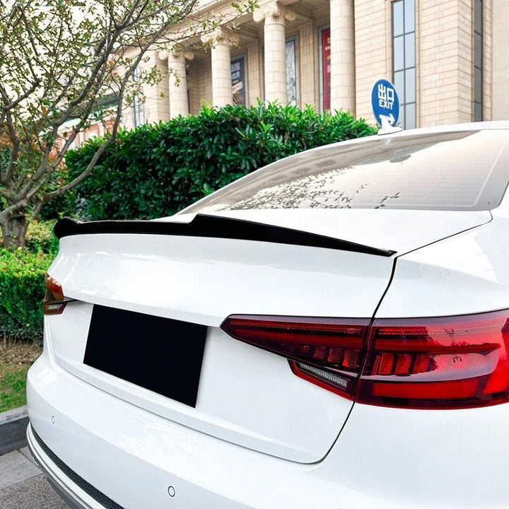 Car Craft Compatible With Audi A4 S4 B9 2017-2024 Rear Trunk Boot Roof Wing Lip Spoiler Splitter Skirts Zst-924 Glossy Black