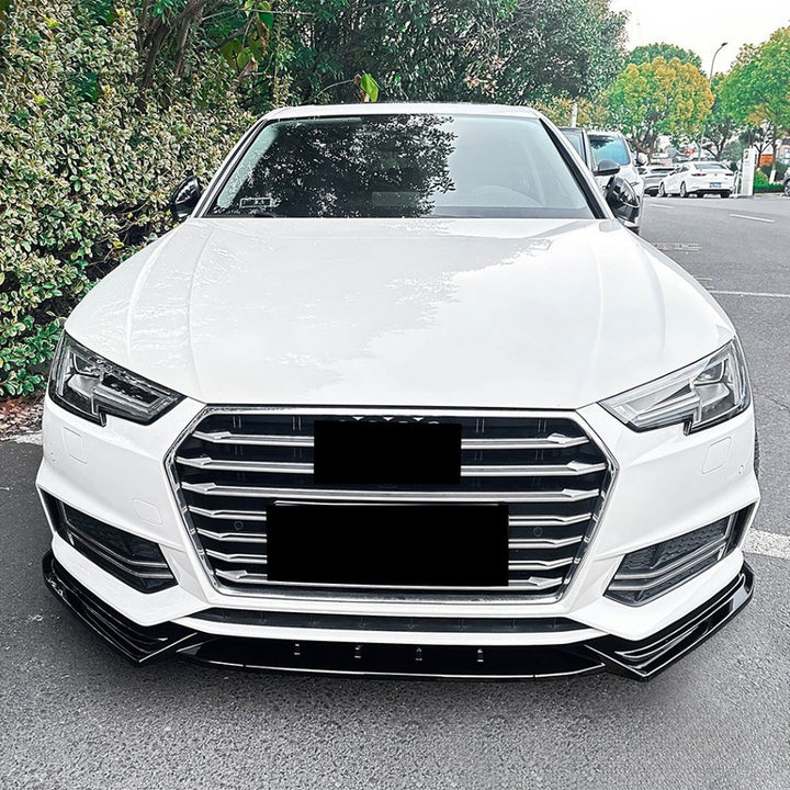 Car Craft Compatible With Audi A4 S4 B9 2017-2019 S Line Front Bumper Lip Skirt Splitter Spoiler Zst-1074 Glossy Black
