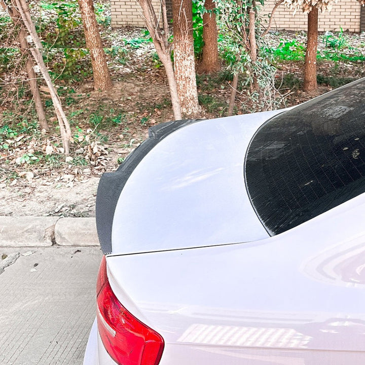 Car Craft Compatible With Audi A4 S4 B8 2009-2016 Rear Trunk Boot Roof Wing Lip Spoiler Splitter Skirts Zst-910 Glossy Black
