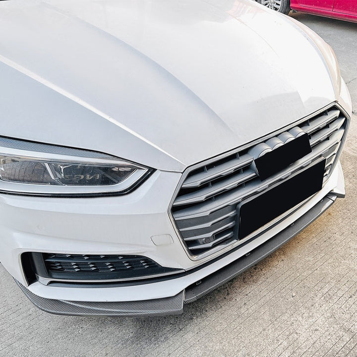 Car Craft Compatible With Audi A5 S5 F5 Sline 2017-2020 Front Bumper Lip Skirt Splitter Spoiler Zst-984 Cf Carbon Fiber Look
