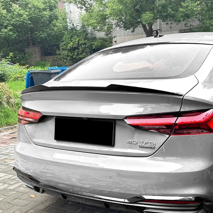 Car Craft Compatible With Audi A5 F5 Sportback Four-door 2017-2024 Rear Trunk Boot Roof Wing Lip Spoiler Splitter Skirts M4 Blade Style Zst-871 Gb Glossy Black
