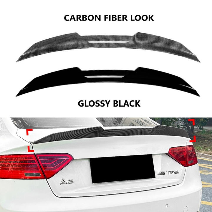 Car Craft Compatible With Audi A5 S5 Sportsback 2007-2024 Rear Roof Boot Trunk Wing Lip Spoiler Carbon Fiber Look Zst-911 Cf Usa