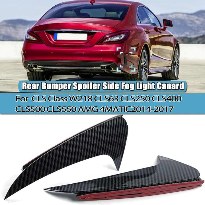 Car Craft Compatible With Mercedes Benz Cls Class W218 2011-2018 Rear Amg Bumper Air Vent Splitter Side Skirts Flag Canard Carbon Fiber Look Zst-156 Cf