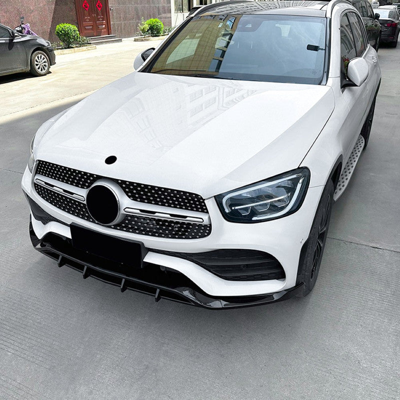 Car Craft Compatible With Mercedes Benz Glc W253 X253 C253 Lci 2020-2022 Amg Front Bumper Lip Splitter Diffuser Skirst Flag Canard Carbon Fiber Look Zst-452 Cf