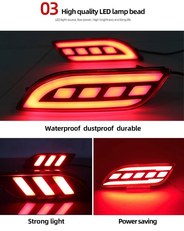 Car Craft Compatible With Jeep Compass 2017-2022 Rear Bumper Fog Light Lamp Led Reflector Cover 55112674aa 55112675aa Led A