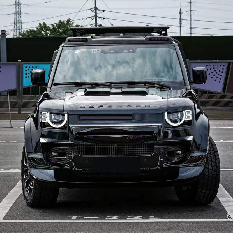 Car Craft Compatible With Range Land Rover Defender 90 110 130 L663 Lr129997 2020+ Facelift Convert Upgrade Bodykit Wheel Cover Skirts Splitter Exhaust Tips Spoiler Lip 007 Bodykit Black Edition - CAR CRAFT INDIA