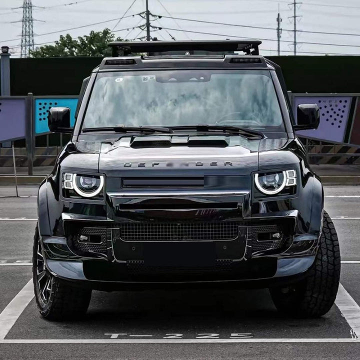 Car Craft Compatible With Range Land Rover Defender 90 110 130 L663 Lr129997 2020+ Facelift Convert Upgrade Bodykit Wheel Cover Skirts Splitter Exhaust Tips Spoiler Lip 007 Bodykit Black Edition - CAR CRAFT INDIA