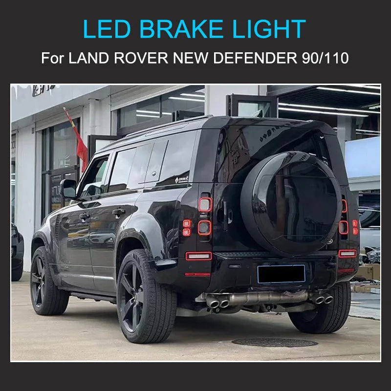 Car Craft Compatible With Range Land Rover Defender 90 110 130 L663 Lr129997 2020+ Rear Led Bumper Light Reflector Tail Brake Stop Lamp Turn Signal Light Red - CAR CRAFT INDIA
