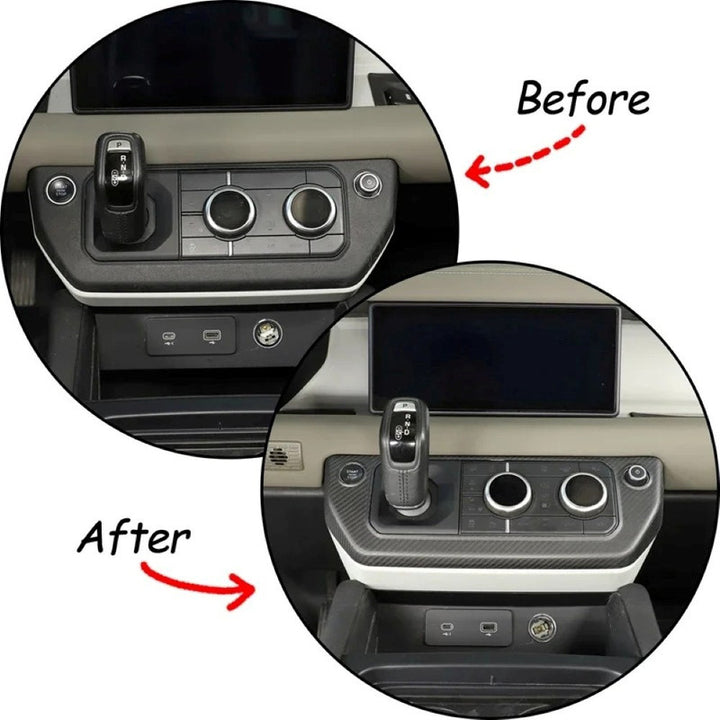 Car Craft Compatible With Range Land Rover Defender 90 110 L663 Lr129997 2020+ Car Center Console Gear Shift Dashboard Button Frame Trim Cover Gloosy Black - CAR CRAFT INDIA