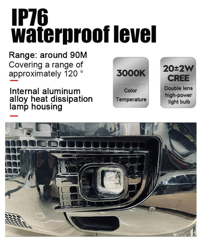 Car Craft Compatible With Range Land Rover Defender 90 110 L663 Lr129997 2020+ Front Bumper Fog Lamp Fog Light Led Cover - CAR CRAFT INDIA