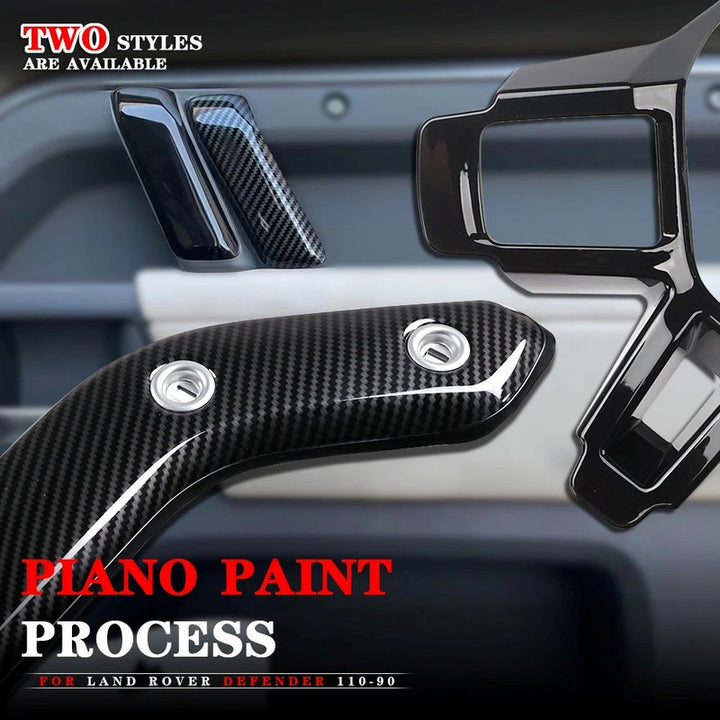 Car Craft Compatible With Range Land Rover Defender 90 110 L663 Lr129997 2020+ Car Interior Trim Set Center Console Aremest Panel Side Trim Strips Steering Cover Piano Black - CAR CRAFT INDIA