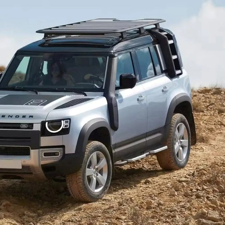 Car Craft Compatible With Range Land Rover Defender 110 L663 Lr129997 2020+ Non-slip Fixed Side Step Running Board Silver 4 Door - CAR CRAFT INDIA