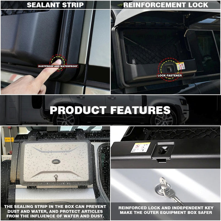 Car Craft Compatible With Range Land Rover Defender 90 110 L663 Lr129997 2020+ Side Window Schoolbag External Hanging Device Luggage Storage Box Toolbox Small Schoolbag Stone - CAR CRAFT INDIA