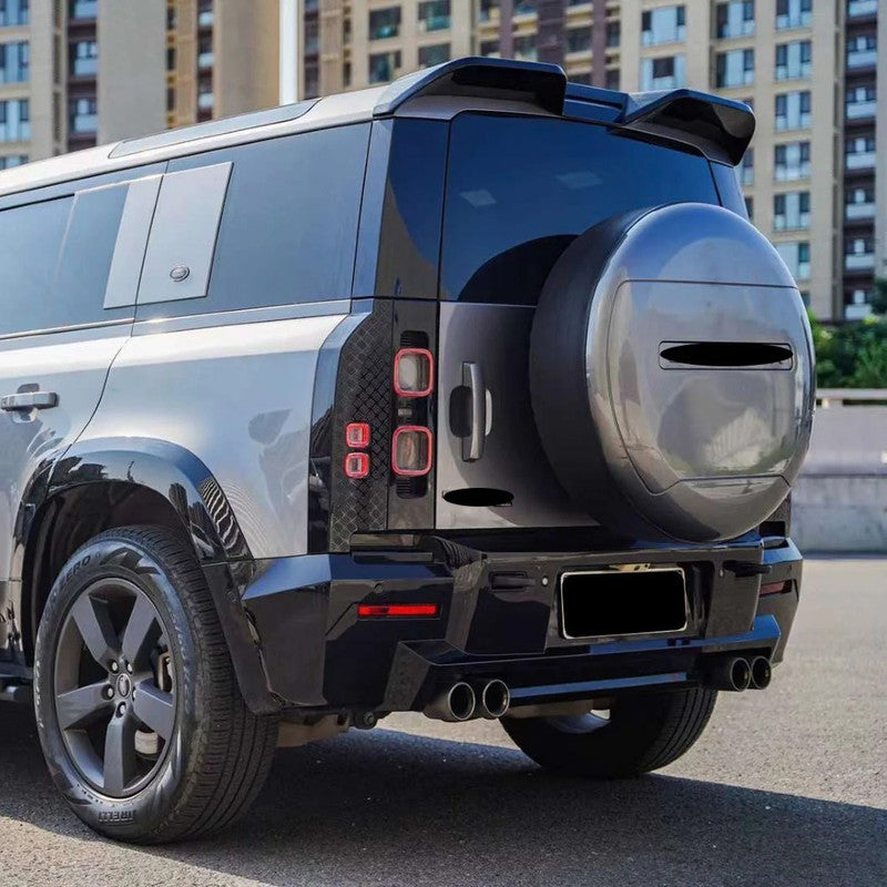 Car Craft Compatible With Range Land Rover Defender 90/110 L663 Lr129997 2020+ Rear Roof Top Wing Lip Spoiler Splitter Skirt Boot Glossy Black C - CAR CRAFT INDIA