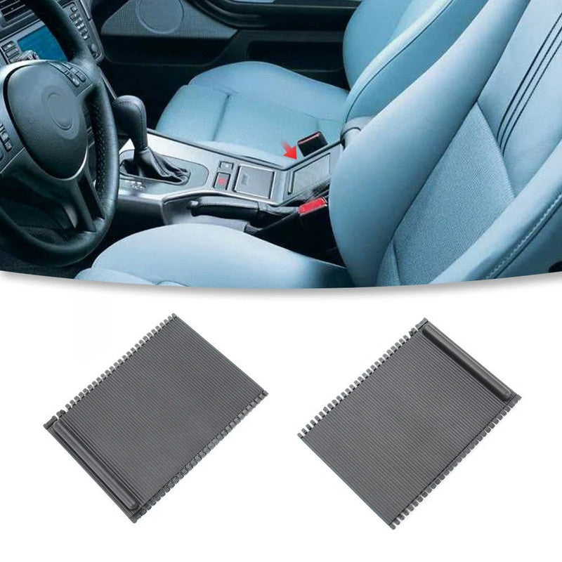 Car Craft Compatible With Bmw 5 Series E39 1995-2003 New Car Center Console Cover Slide Roller Blind Cover Water Cup Holder Curtain Ã¯Â»Â¿ Tray 51168159698-1 Black CC-9009