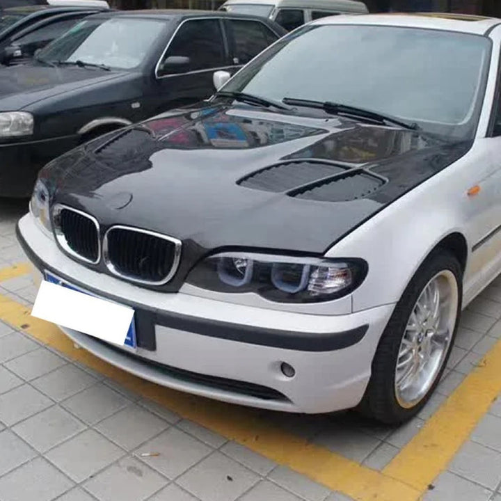 Car Craft Compatible With Bmw 3 Series E46 1999-2005 Front Bonnet Hood Real Carbon Fiber CC-8550