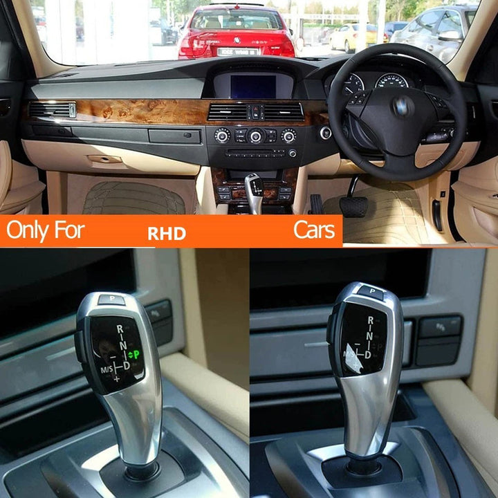 Car Craft Compatible With Bmw 5 Series E60 E61 2006-2011 6 Series E63 E64 2006-2010 Car Automatic Gear Shifter Knob Selector Shift Lever Cover Carbon Fiber 61319155449-1-2 CC-7812