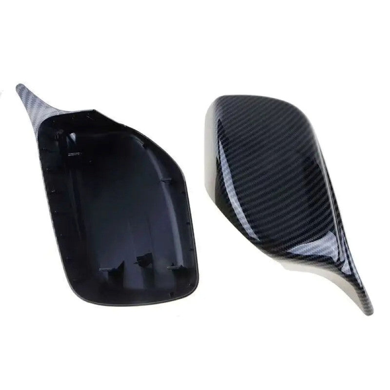 Car Craft Compatible With Bmw 5 Series E60 E61 6 Series E63 E64 2004-2009 M3 M4 M5 M6 M7 Side Rear View Case Door Wing Cap Shell Housing Mirror Covers Carbon Fiber Look - CAR CRAFT INDIA