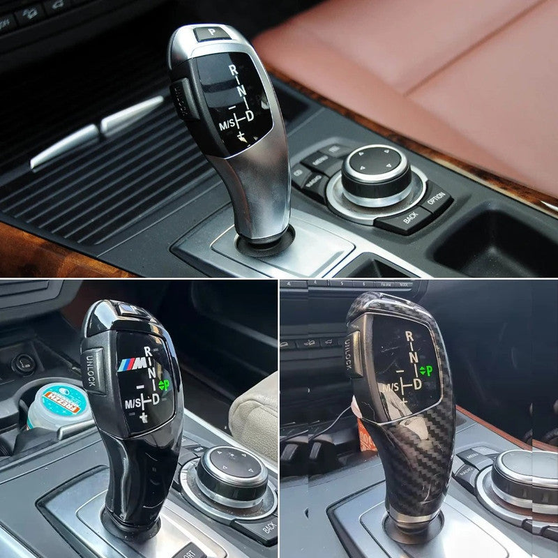 Car Craft Compatible With Bmw X5 E70 2007-2013 X6 E71 2007-2013 Car Gear Shift Knob Trim Cover 61319116588-2 Carbon Fiber Look - CAR CRAFT INDIA