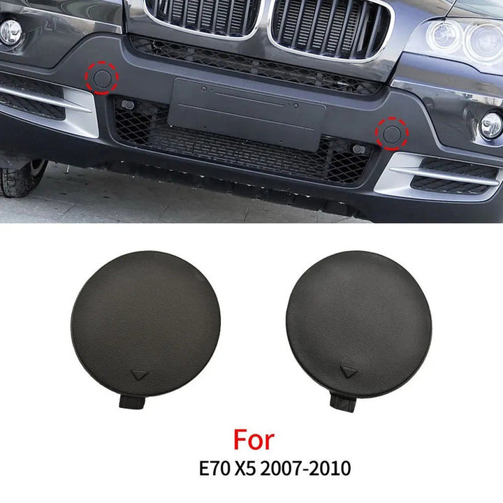 Car Craft Compatible With Bmw X5 E70 2006-2010 Front Bumper Tow Hook Towing Tochan Trailer Cover 51117159589 Unpainted Left - CAR CRAFT INDIA
