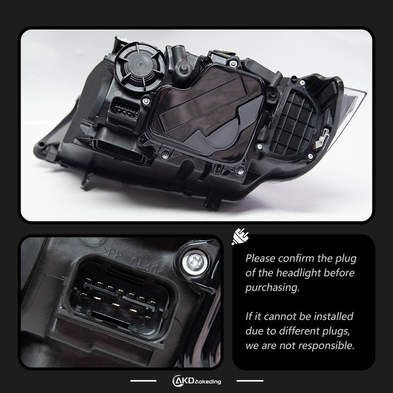 Car Craft Compatible With Bmw 3 Series E90 2008-2012 Car Front Upgraded Head Light Lamp Xenon Headlight Retrofit Upgrade Modified Led Drl Hid Laser Style 2 For Helogen Car - CAR CRAFT INDIA
