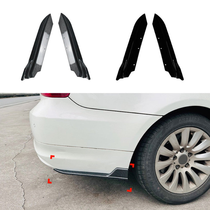 Car Craft Compatible With Bmw 3 Series E90 E91 E92 2007-2011 M Sports Rear Bumper Lip Splitter Skirts Canard Glossy Black Zst-619 Gb