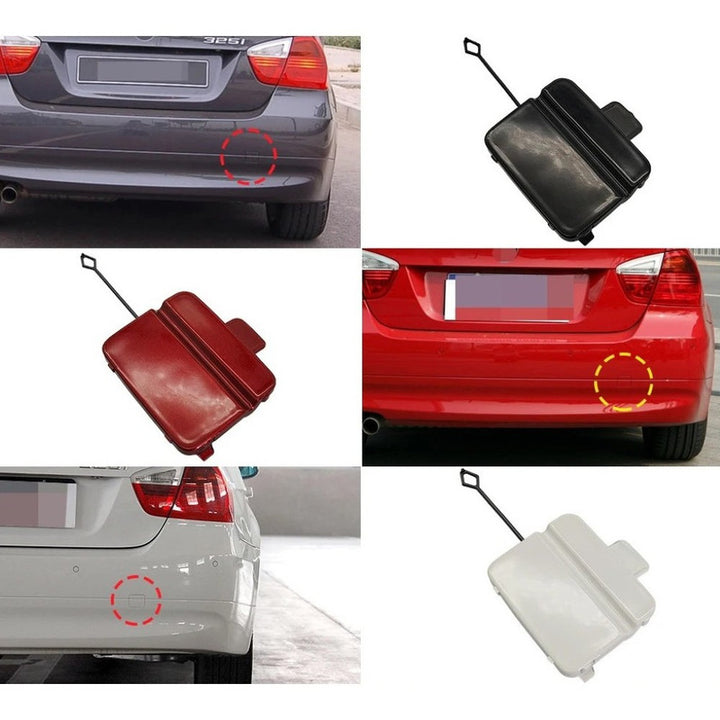 Car Craft Compatible With Bmw 3 Series E90 2005-2008 Rear Bumper Tow Hook Towing Tochan Trailer Cover 51127187542 Unpainted - CAR CRAFT INDIA
