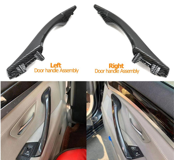 Car Craft Compatible With Bmw 5 Series F10 2010-2017 Car Interior Door Armrest Inside Pull Handle Full Set Carbon Fiber 25874 225847l 225848r 225889l 225890r Cf Rhd Model A CC-7865 - CAR CRAFT INDIA