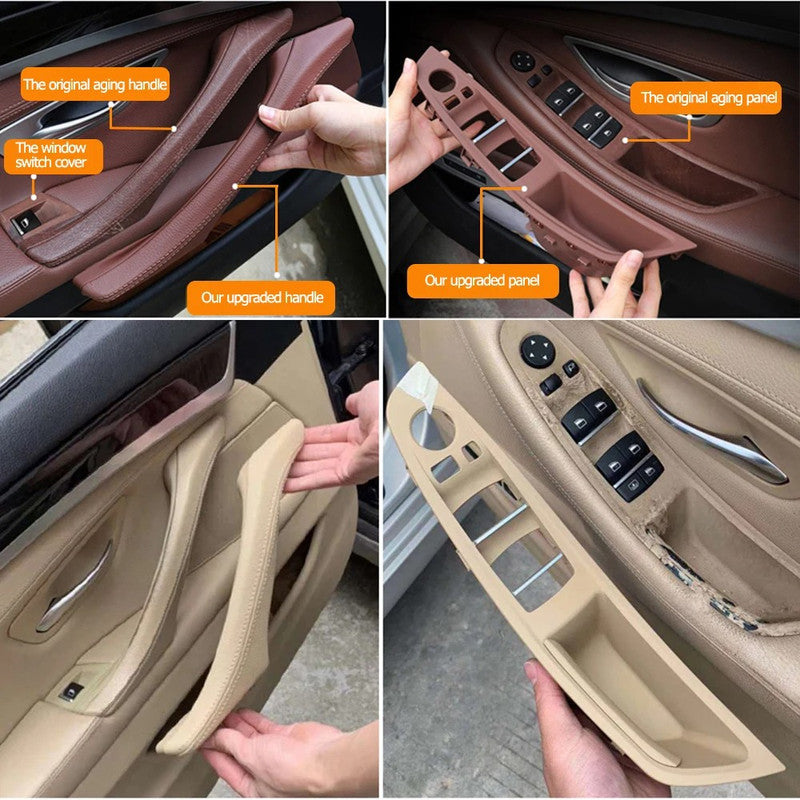 Car Craft Compatible With Bmw 5 Series F10 2010-2017 Car Interior Door Armrest Inside Pull Handle Inner Full Set Black 25874 225847l 225848r 225889l 225890r In Rhd Model A CC-7870 - CAR CRAFT INDIA