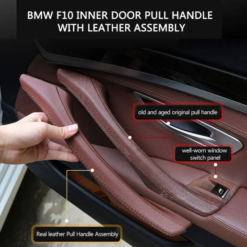 Car Craft Compatible With Bmw 5 Series F10 2010-2017 Car Interior Door Armrest Inside Pull Handle Single Handle Left Red Brown 51417261954l Rhd Model A CC-7890 - CAR CRAFT INDIA