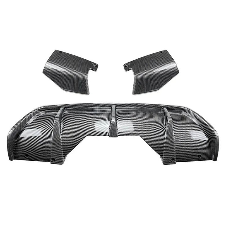 Car Craft Compatible With Bmw X6 F16 2014-2019 M Sport M Performance Rear Bumper Lip Skirt Splitter Diffuser Spoiler Zst-599 Cf Carbon Fiber Look