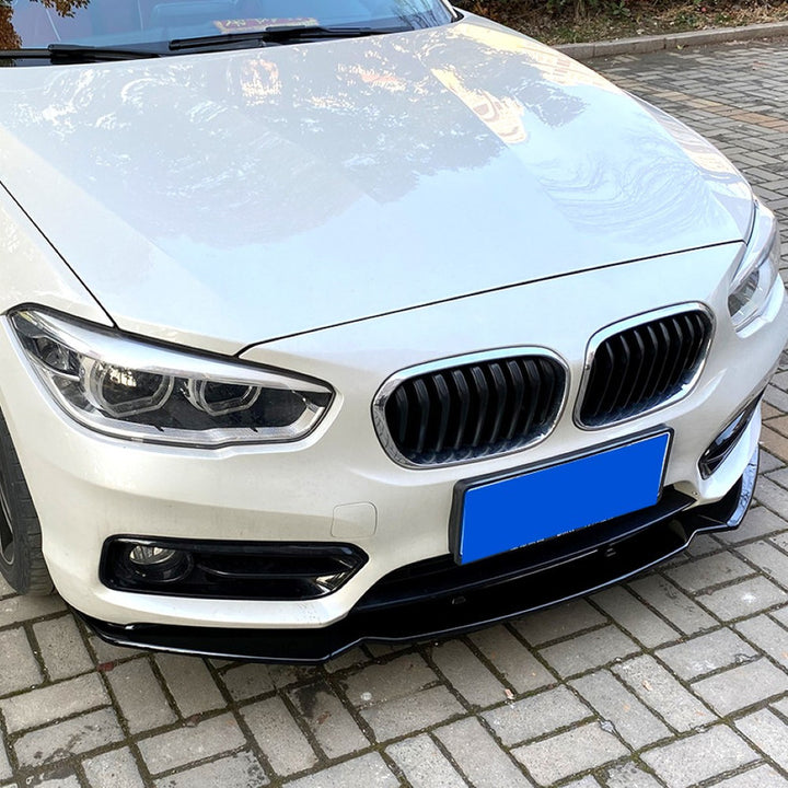 Car Craft Compatible With Bmw 1 Series F20 2015-2019 Front Bumper Lip Splitter Skirts Glossy Black Zst-323 Gb