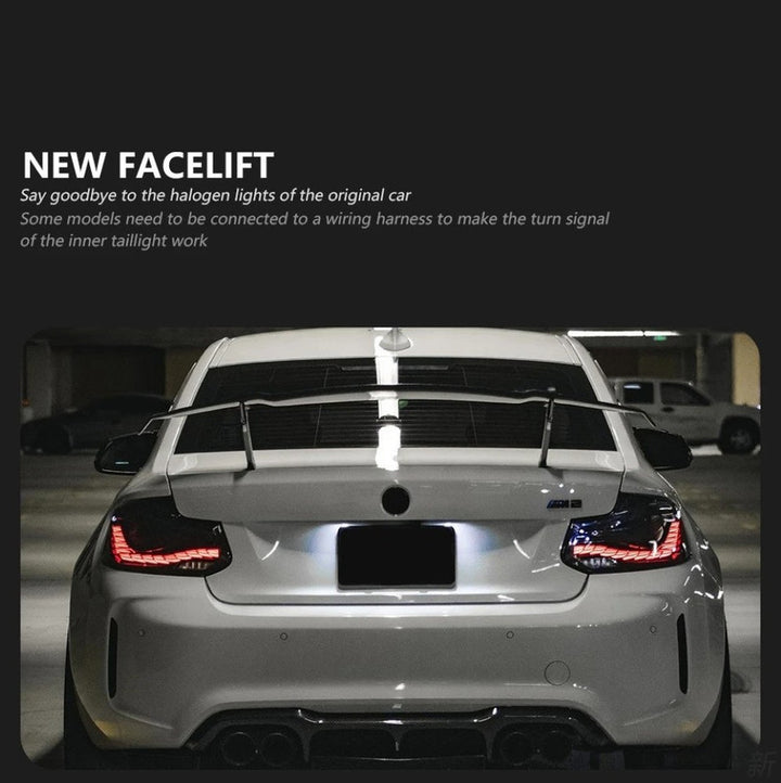 Car Craft Compatible With Bmw 2 Series F22 M2 2014-2021 Car Front Upgraded Tail Light Lamp Xenon Taillight Retrofit Upgrade Modified Led Drl Hid Led Style Gtr Smoke Clear - CAR CRAFT INDIA