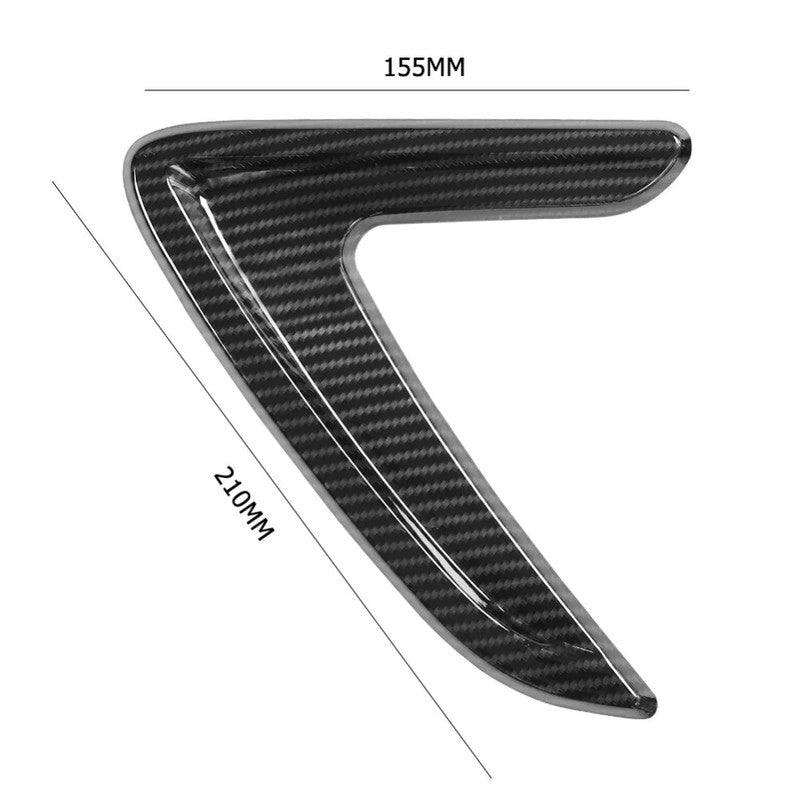 Car Craft Compatible With Bmw 3 Series F30 F80 2012-2018 Side Wing Air Flow Fender Grill Outlet Intake Vent Trim Carbon Fiber Look