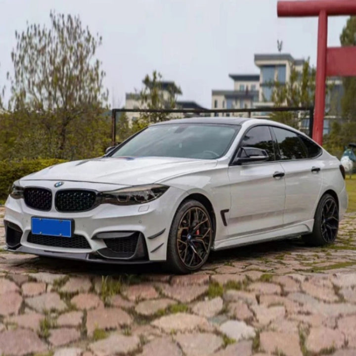Car Craft Compatible With Bmw 3 Series Gt F34 2012-2018 Upgraded Front M Sport M4 Style Front Bumper Lip Skirts Splitter Bodykit Real Carbon Fiber