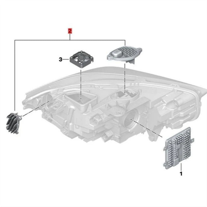Car Craft Compatible With Bmw 1 2 Series F40 F44 2019-2024 Headlight Drl Daytime Running Light Led Light Angel Eyes Control Unit Turn Signal Cornering Indicator Light Module 63119448115 Left CC-7800 - CAR CRAFT INDIA