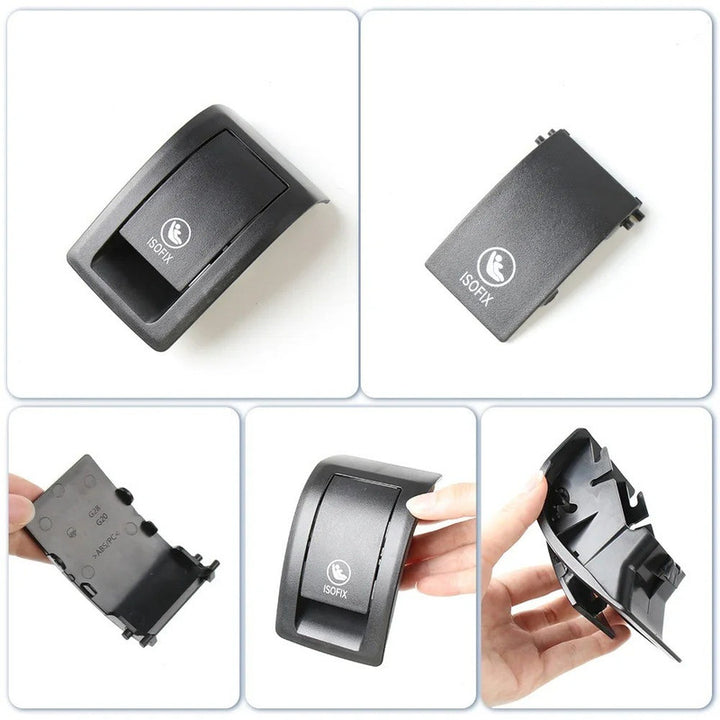 Car Craft Compatible With Bmw 3 Series G20 G28 2019-2025 Rear Bracket Child Seat Clip Rear Seat Buckle Isofix Cover Assembly 52207499571 Black CC-8940