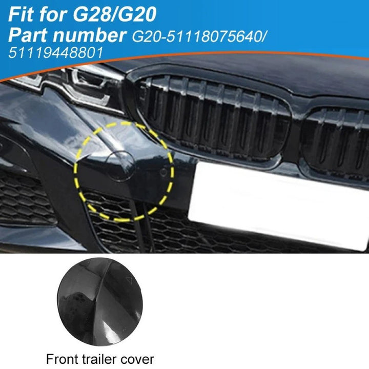 Car Craft Compatible With Bmw 3 Series G20 2020-2022 M Sport M Tech Front Bumper Tow Hook Towing Tochan Trailer Cover 51119448801 Unpainted - CAR CRAFT INDIA
