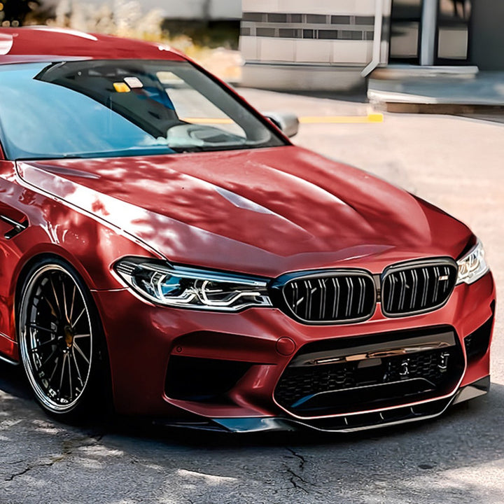 Car Craft Compatible With Bmw 5 Series G30 F90 2018-2020 Front M5 Bumper Lip Skirt Splitter Spoiler Zst-990 Cf Carbon Fiber Look