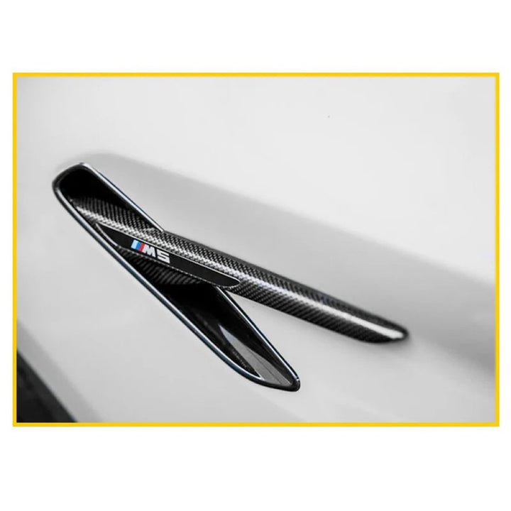 Car Craft Compatible With Bmw 5 Series G30 F90 M5 2017-2023 Side Fender Air Vent Trim Covers Real Carbon Fiber