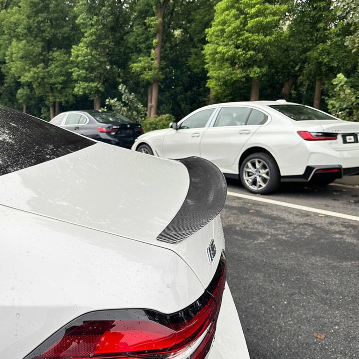 Car Craft Compatible With Bmw 5 Series I5 G60 2024+ Rear Trunk Boot Roof Wing Lip Spoiler Splitter Skirts M5 Style Zst-930 Glossy Black