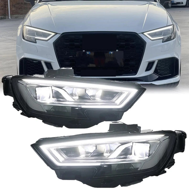 Car Craft Compatible With Audi A3 2017-2021 Helogen Car Front Upgraded Head Light Lamp Xenon Headlight Retrofit Upgrade Modified Led Drl Hid Led Style