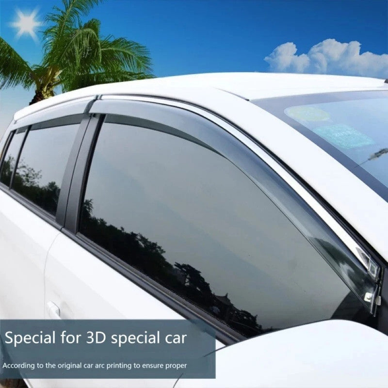 Car Craft Compatible With Skoda Octavia 2014-2017 Rain Shine Side Window Wind Deflectors Rain Sun Guard Door Visor Doorvisor Deflector Visor Shades Ventvisor Strip CC-7736 - CAR CRAFT INDIA