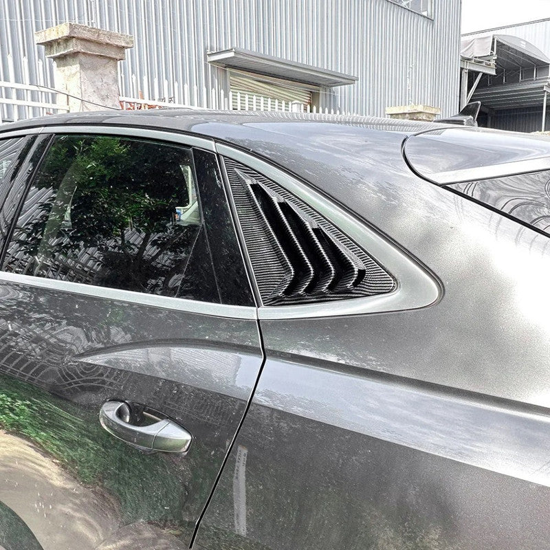 Car Craft Compatible With Audi Q3 F3 Sportback 2019-2024 Car Rear Window Louvers Sticker Rear Triangle Window Shade Spoiler Trim Accessories Zst-773 Glossy Black