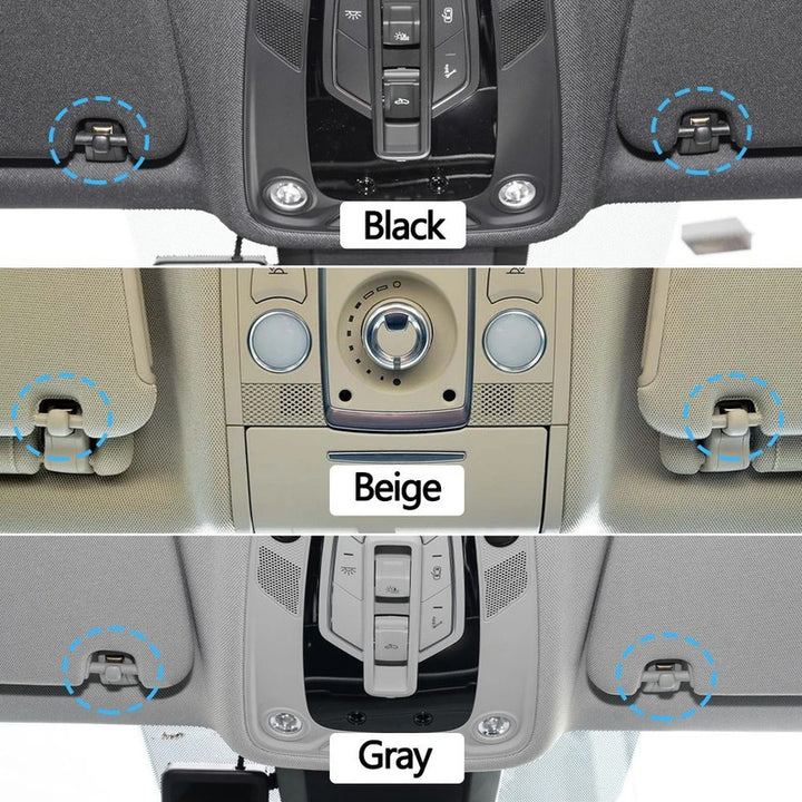 Car Craft Compatible With Audi Q7 2006-2014 Volkswagen Vw Touareg 2011-2018 Porsche Cayenne 2011-2018 Sun Shade Visor Fixing Buckle Retainer Sun Visor Clip Hook Bracket 95873155100az2-1 Dark Beige CC-7824