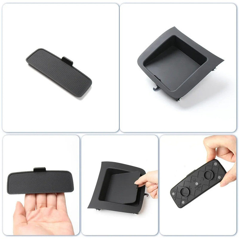 Car Craft Compatible With Volvo Xc90 2016-2025 Xc60 2018-2025 V90 2017-2025 V60 2019-2025 S90 2017-2025 Rear Storage Box Assembly Armrest Box Water Cup Holder Rubber Bottom Liner Pad 31389183 CC-8981